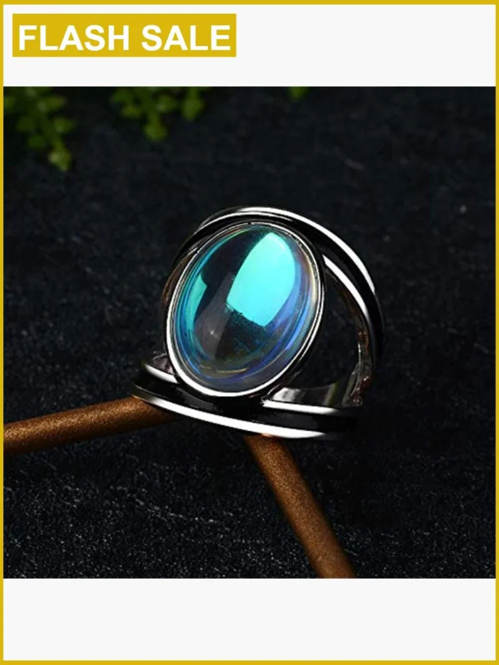 Vintage Silver Moonstone Ring Wedding Bridal Jewelry US 6